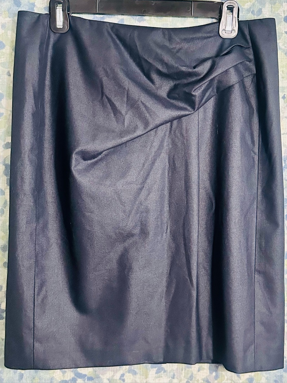 Jones New York Collection Black Wrap Detail Pencil Skirt Size 10 Career